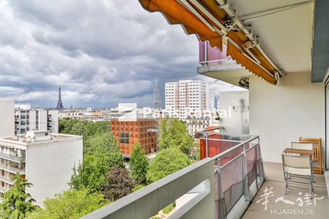 小巴黎15区富人区Pasteur - Vaugirard带埃菲尔铁塔景两居室公寓待租 － rue Labrouste