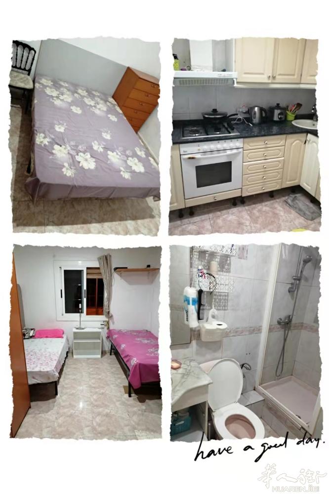 🏡巴塞单间出租，fondo小广场附近，房子三室一厅一卫，住了3男1女，目前出租