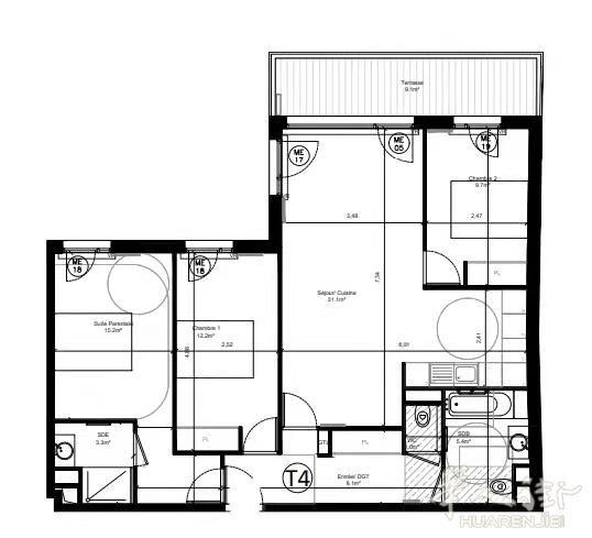 92省富人区学区商区Issy les moulineaux三房一厅小楼王，地铁15号线、C线步行两分钟