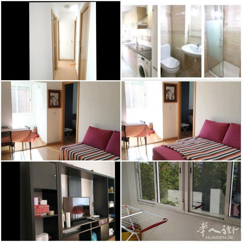 马德里套房整租 出租 三室两卫一厅 朝南 马德里市区北部好区份barrio del Pilar 近地铁、商超