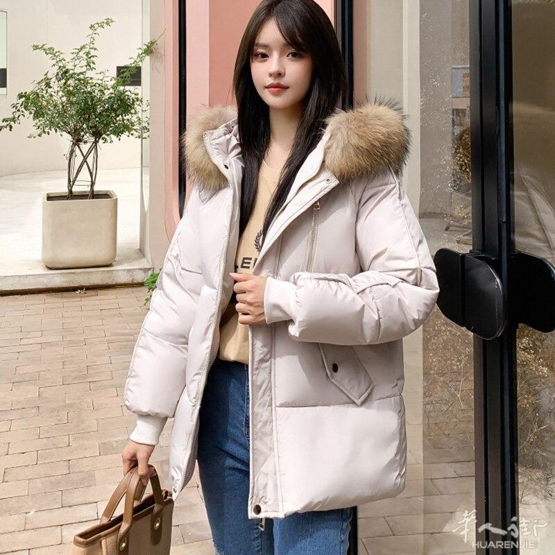 女式带毛领的冬季派克大衣外套，加厚保暖外套，厚实，时尚，2021  + 微信 631961275
