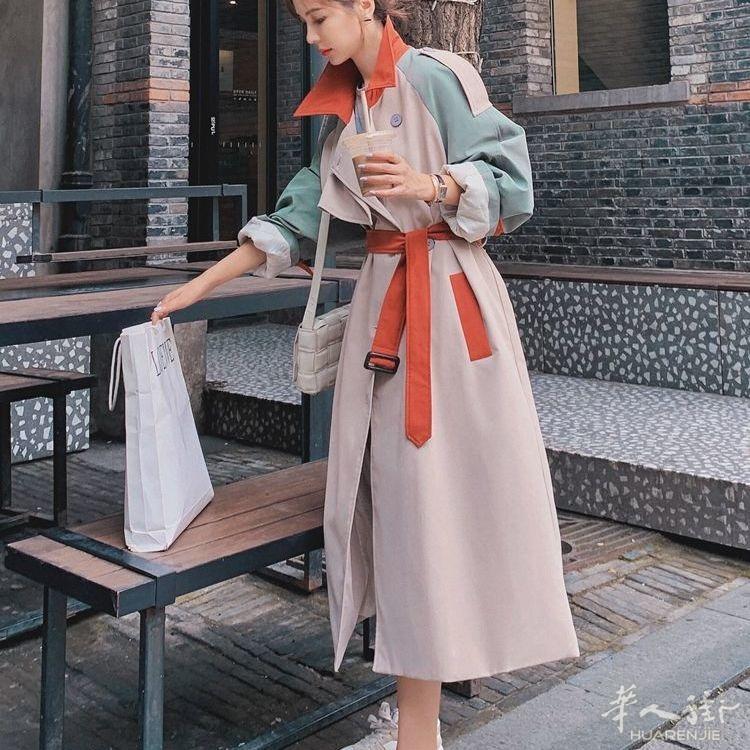 双排扣女式棉质风衣，超大复古长外套，秋冬时尚  外省可以邮寄，更多图片请加微信号  + 微信 631961275