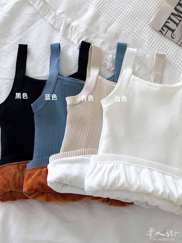 加绒加厚保暖衣背心女装春秋季冬内搭打底衫2021新款爆款抹胸吊带  预定款三个星期到货 外省可以邮寄，更多图片加  + 微信 631961275