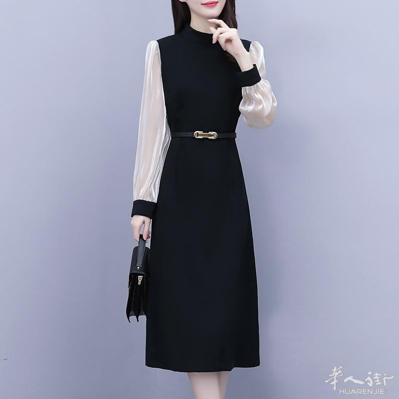2021新款春秋大码女装搭配洋气胖mm连衣裙子假套装御姐小个子收腰 预定款三个星期到货 外省可以邮寄,更多图片加 + 微信 631961275