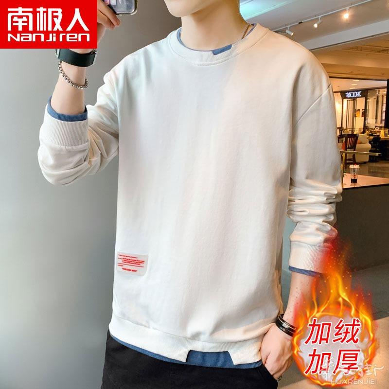 2021圆领卫衣男士冬季加绒印花上衣休闲宽松打底衫男装 预定款三个星期到货 外省可以邮寄,更多图片加 + 微信 631961275
