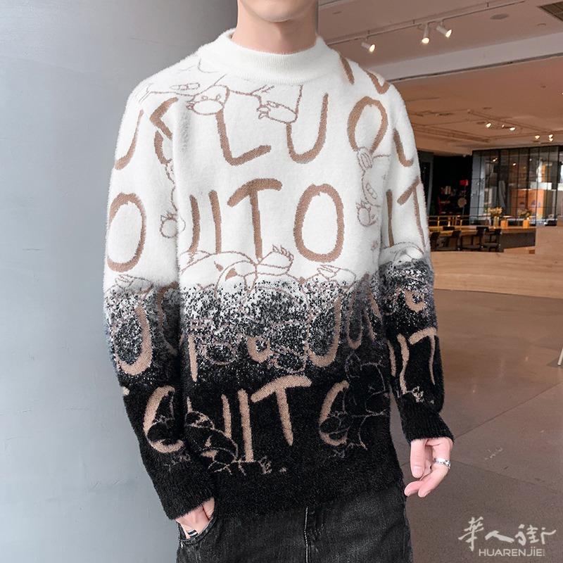 2021年秋冬季毛衣水貂绒加绒毛衫上衣服海马男士针织衫打底衫线衣 预定款三个星期到货 外省可以邮寄,更多图片加 + 微信 631961275