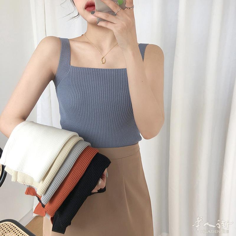 针织小吊带背心女装内搭打底短款上衣服秋冬季外穿2021新款潮ins 预定款三个星期到货 外省可以邮寄,更多图片加 + 微信 631961275