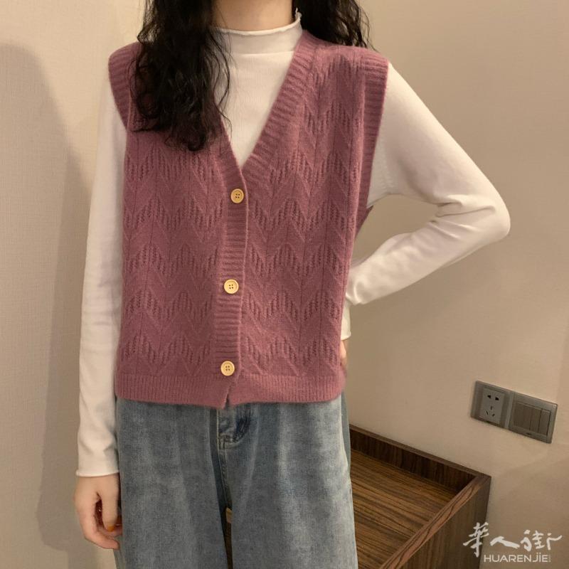 马甲背心针织开衫上衣服外套女装早秋季2021新款打底衫内搭ins潮 预定款三个星期到货 外省可以邮寄,更多图片加 + 微信 631961275