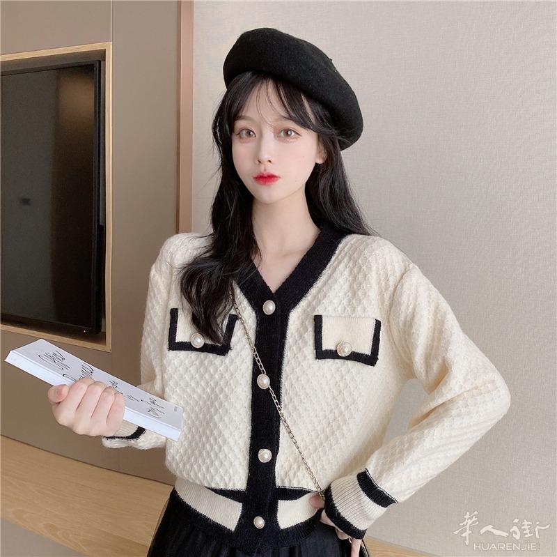 针织衫2021年早秋季新款女装上衣慵懒日系复古名媛风开衫外搭外套 预定款三个星期到货 外省可以邮寄,更多图片加 + 微信 631961275
