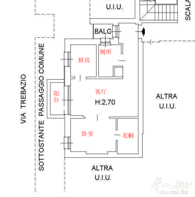 DOMODOSSOLA, 离华人街步行10分钟,拍卖公寓,一房一厅包括车库和地下室,起拍价225000