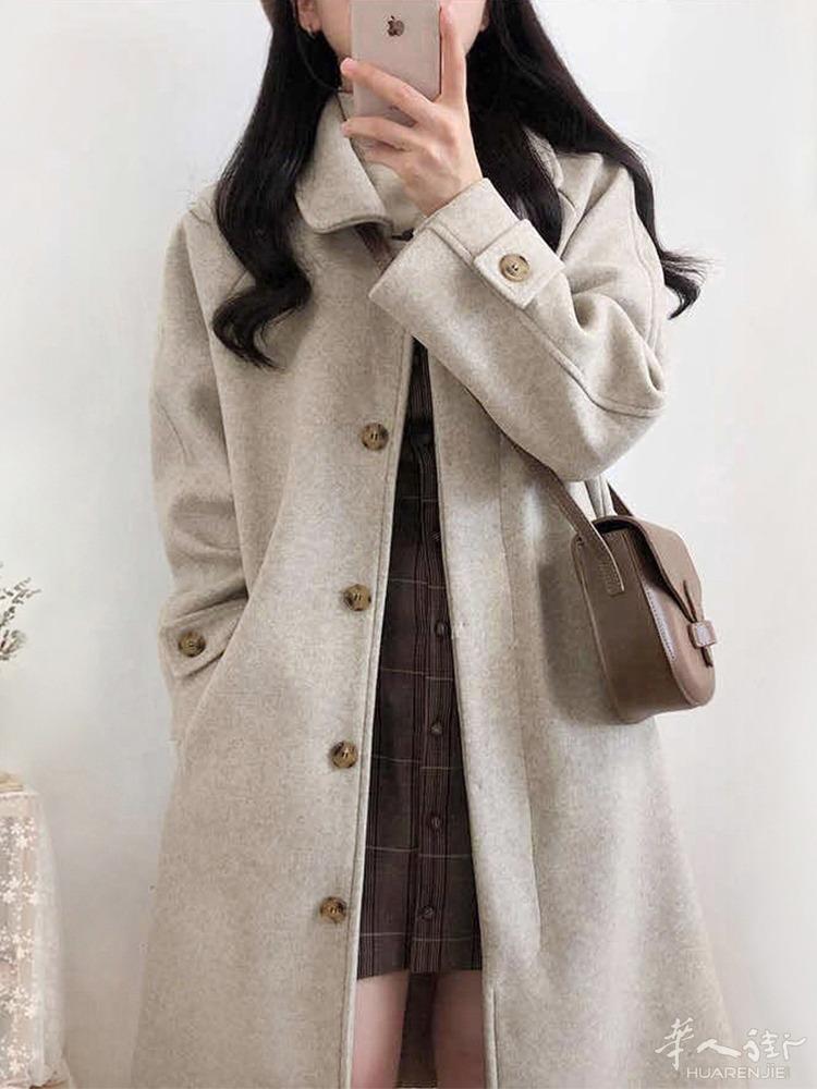 毛呢大衣女2021年秋冬季新款呢子外套小个子中长款赫本风加厚 预定款 三个星期到货 外省可以邮寄,更多图片加 + 微信 631961275