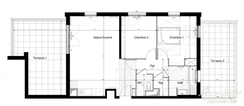 La Courneuve地铁7号线600米,T1电车线400米,两房一厅交房快