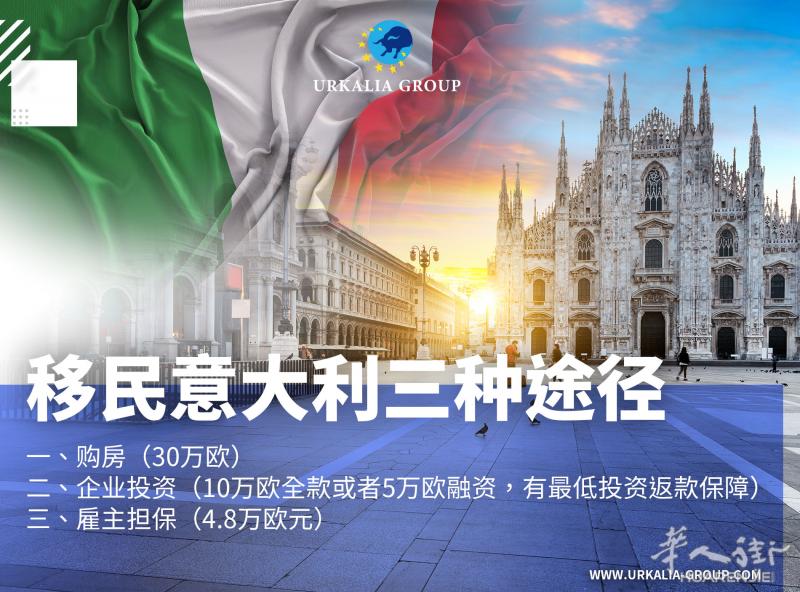 移民意大利三种途径
