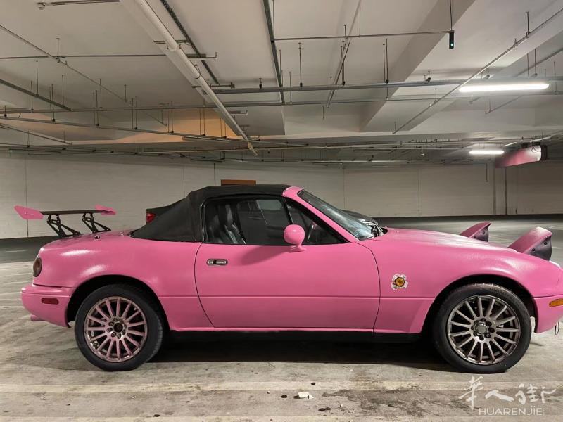 出一辆猛男粉miata 1992年生产 jdm前置后驱 mot到明年八月 15万km 9.5万mils
