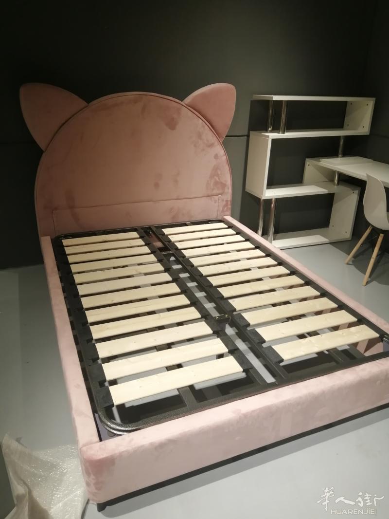 粉色猫耳朵儿童床 出
