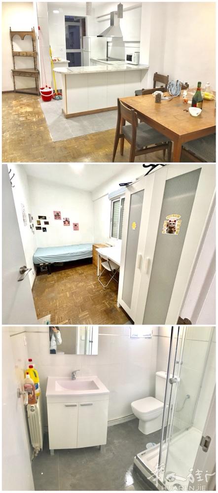 《马德里Francos Rodríguez地铁口房，出租一间小房间，》租金325