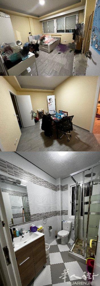 🏡马德里北部一号线Estrechos地铁口单间，房子四室一厅，楼下就是健身房