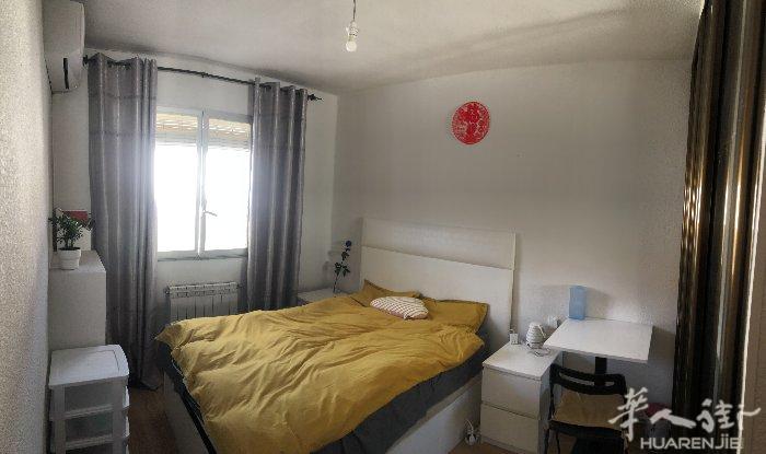 🏡马德里6号线opañel单人间出租  ，随时入住。房子三室一厅主卧出租，大窗