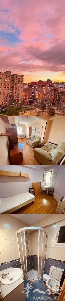 🏡‬马德里地铁5号线Urgel单间出租 现代装修，房子共三室一厅一卫，可拎入包