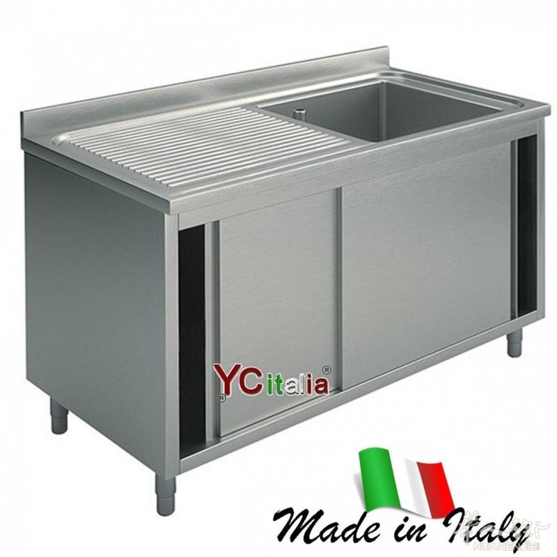 Lavello inox ,cm100x70x85H+IVA trasporto gratis in tutta Italia