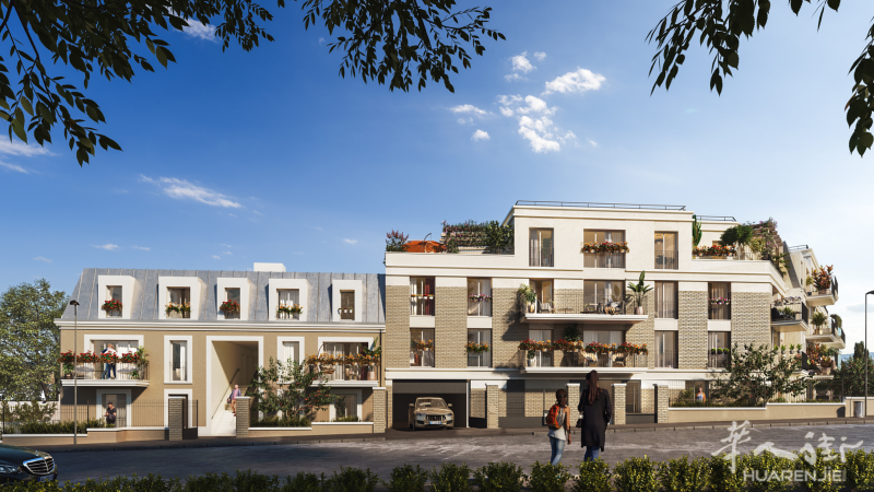 巴黎93省富人区Neuilly Plaisance市中心法式花园社区、别墅区,有增值税减免