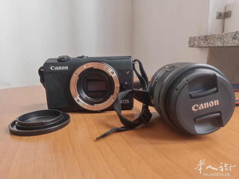 出闲置新佳能Canon M200 微单相机一个,镜头(15-45mm)4K高清 机身轻便画质高,非常适合出去玩拍照,直播与拍视频