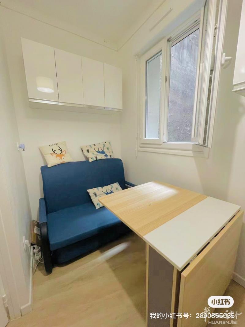 近凯旋门 地铁1/2/6/rer a 中央供暖studio 拎包入住房补后400不到