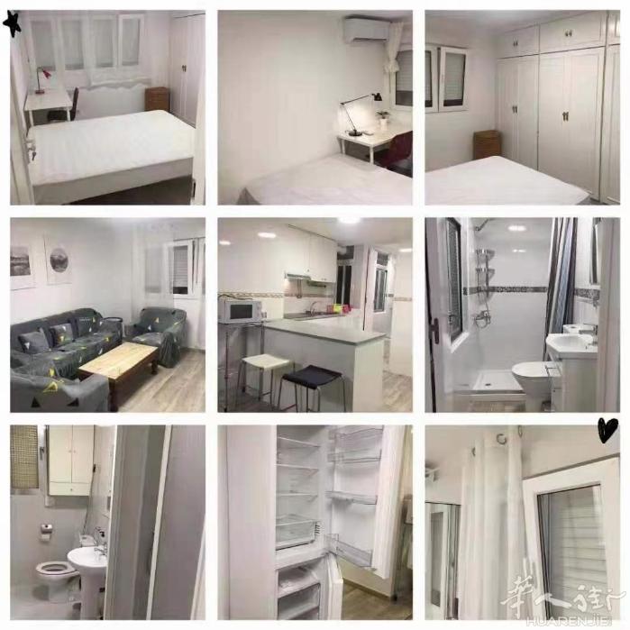🏡马德里2路la elipa2个带空调单人间， 找男生室友，房子四室精装双卫，