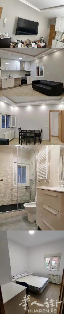 🏡马德里Oporto出租一个房间三室一厅，租金350，房间是大床 ，独立空调