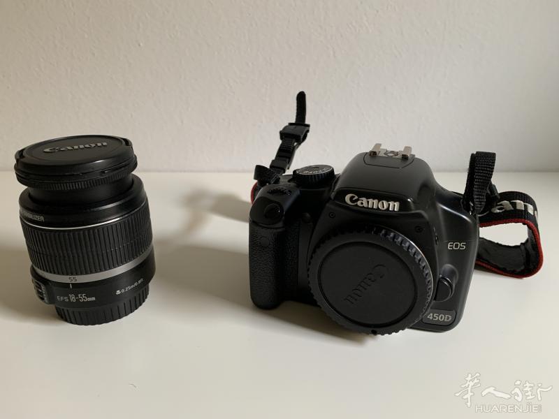 低价转让佳能数码单反相机EOS450D + 镜头18-55mm 送相机包+两片滤镜