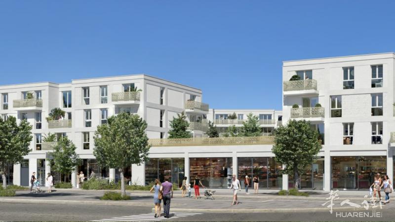 巴黎93省Sevran 市中心新房一室一厅19万5,B线步行8分钟