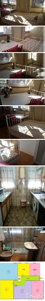 🏡马德里地铁六号线Oporto地铁口半分钟，出租一个阳光房，两个大窗户， 特价