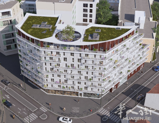 巴黎92区Bois Colombes 花园社区新房，两室一厅自住价35万5起