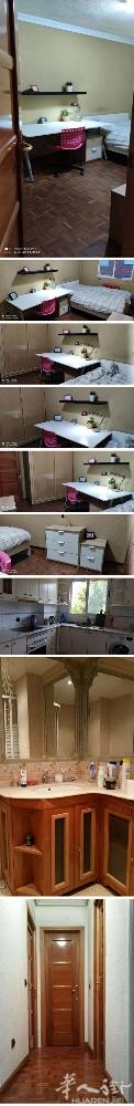 🏡马德里 3号线san fermin大单间带空调出租，室友都是女生，小区房，楼