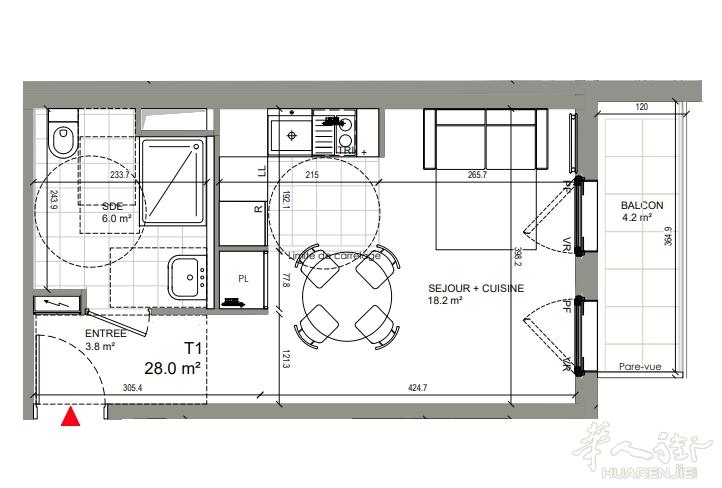 大巴黎92省Meudon新房马上交房，难得退回一套单身公寓自住投资都可