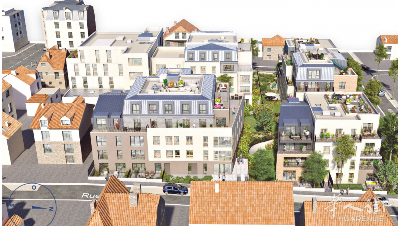 巴黎95省知名富人区Enghien les bains 市中心花园洋房,公园湖泊旁