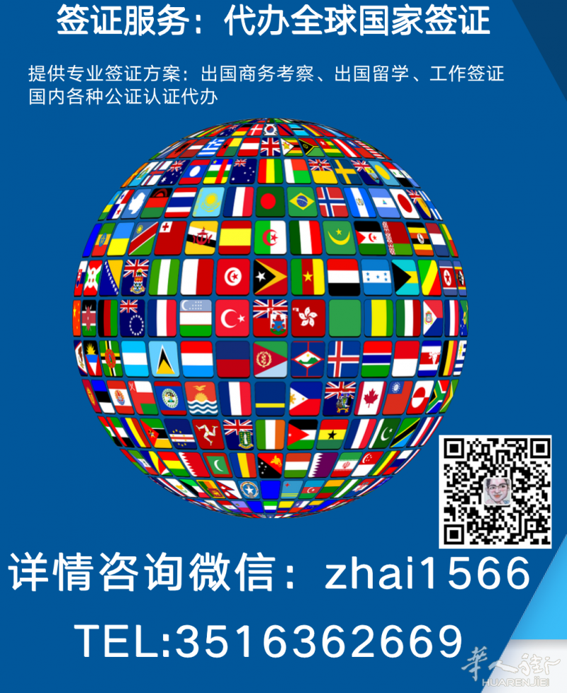 代办从中国到各国签证 （高出签）