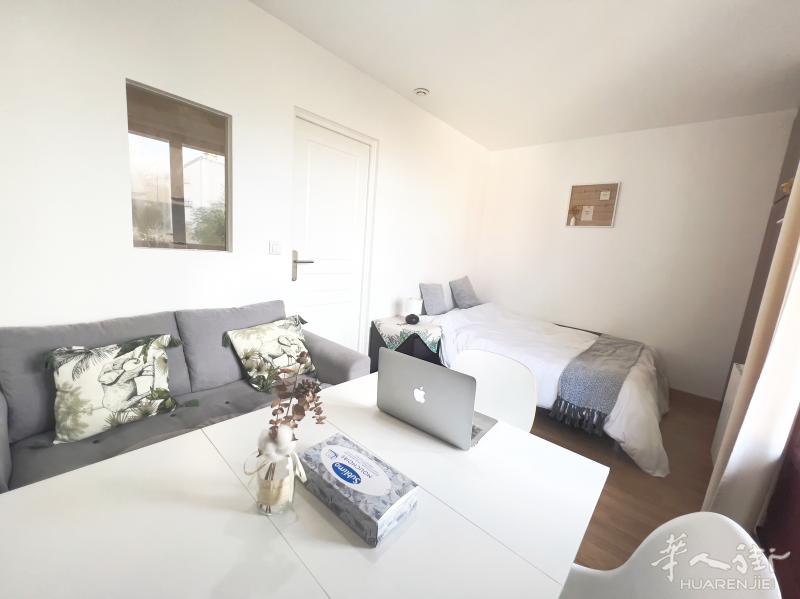 【28平大studio，地铁7号线，590欧】Villejuif(94800) 地铁7号线蓝线，还有tramway T9直达13区带大阳台，没有房补