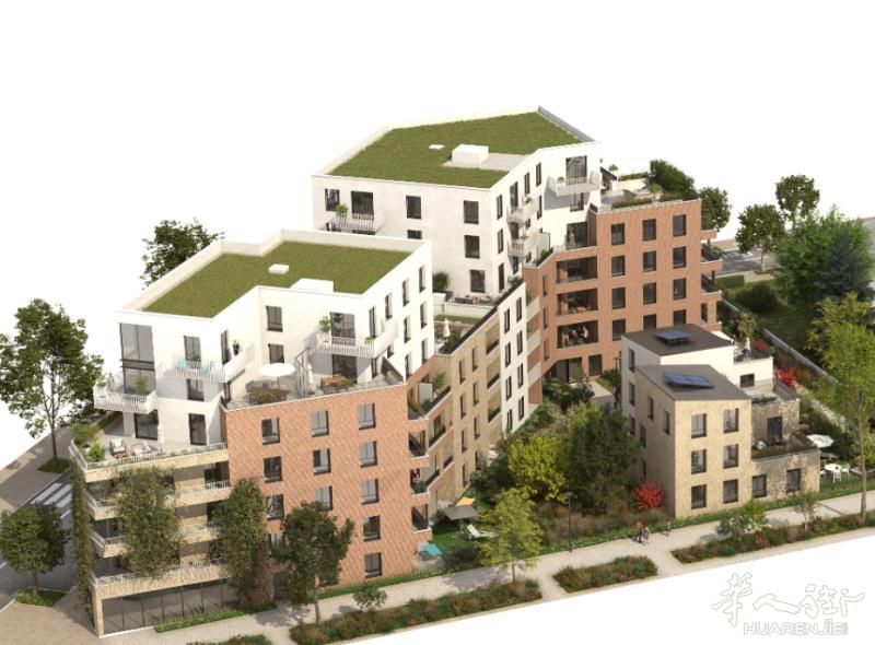 巴黎95省富人区Montigny lès Cormeilles 马上交房的两房一厅楼王带大露台