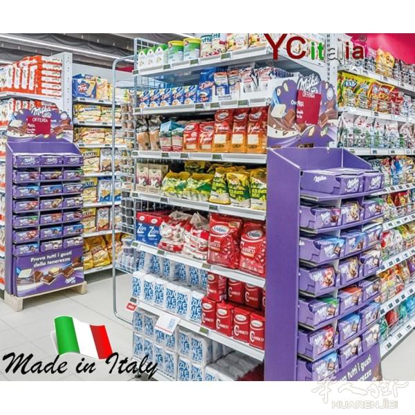 Scaffale murale per negozi 4m composto da 4 moduli