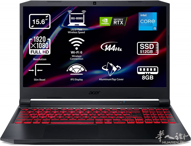 低价高能游戏本 Acer Nitro 5, 15.6 144Hz | i5 11400H | RTX 3050 | 8GB | 512GB SSD