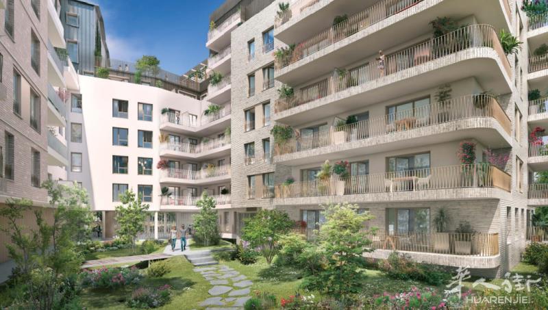 送公证费！巴黎92省奥运城Colombes 花园社区，一室一厅26万8起