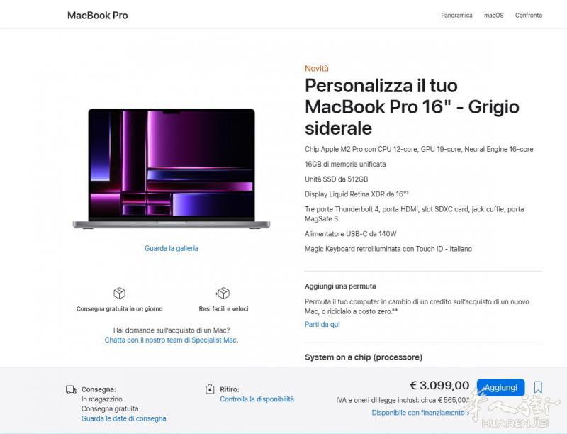 全新苹果电脑 MACBOOK 16” 2023版本 银灰色, 12CPU + 19 GPU , 16GB + 512ssd
