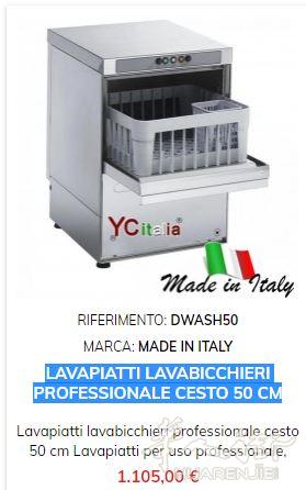LAVAPIATTI LAVABICCHIERI PROFESSIONALE CESTO 50 CM
