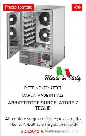 ABBATTITORE SURGELATORE 7 TEGLIE