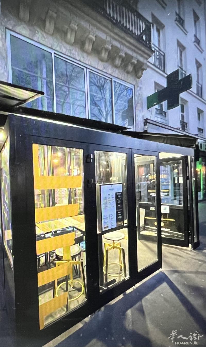 巴黎10区地铁8号线 Boulevard de Bonne nouvel 地铁口繁华大街法国人快餐店(有烟筒