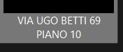 出房间 VIA UGO BETTI 69 第10楼    600 欧