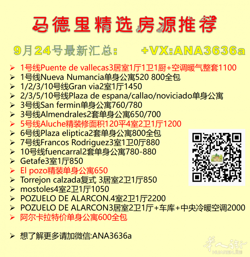 Mostoles4室2卫1厅3楼带电梯1000··