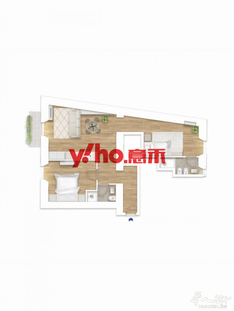 意禾独家 - 红线Sesto rondo 地铁口450米 两室两卫