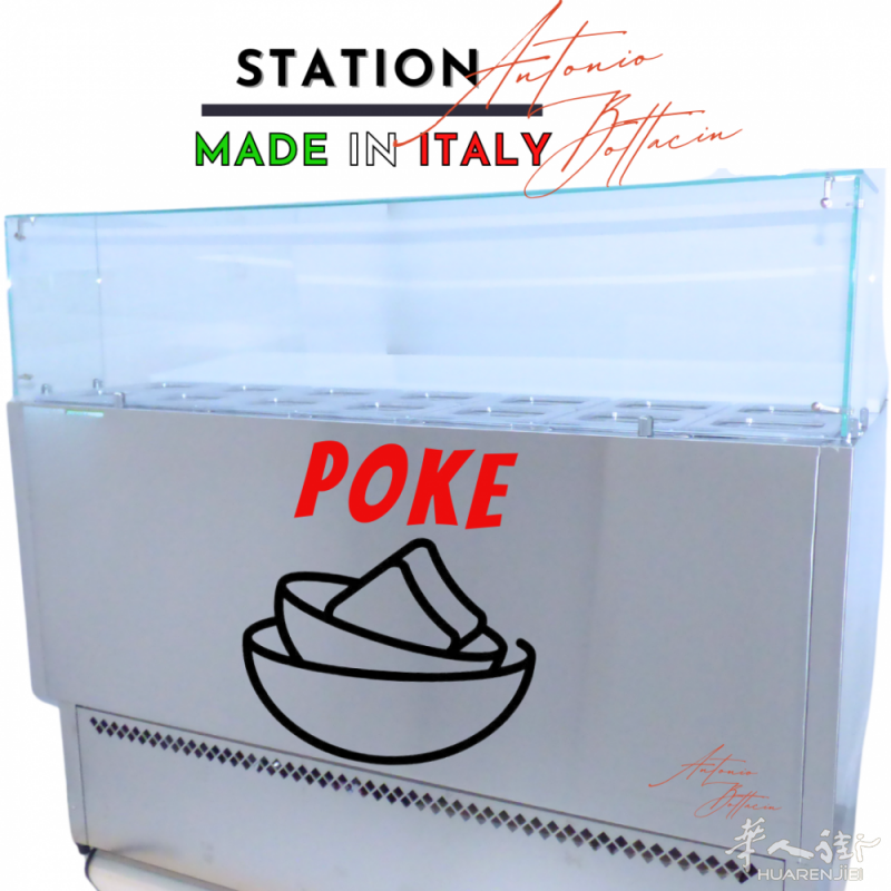 Postazione preparazione Poke 21 vaschette GN 1/6